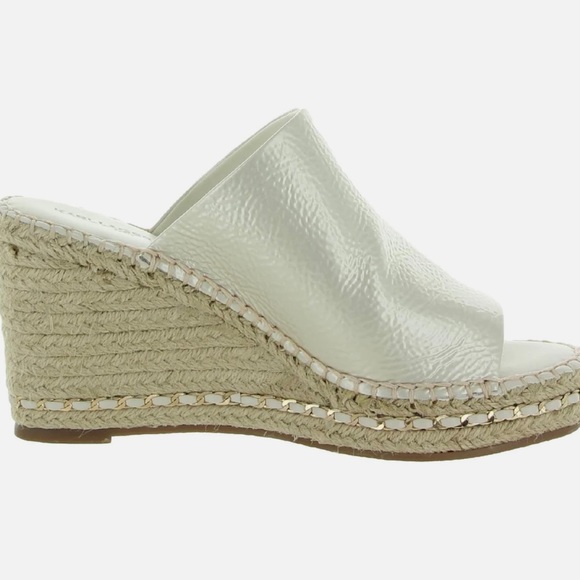 Karl Lagerfield Paris Carina Women Slip On Open Toe Wedge Sandals - Picture 2 of 11